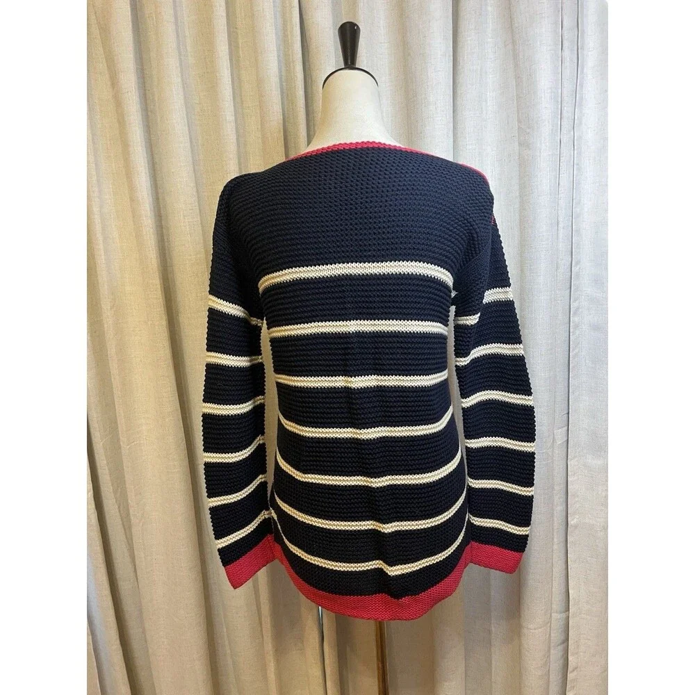 Gap Kids Girls' 2XL Cotton Nautical Knit Sweater Long Sleeve Pullover Boat Neck